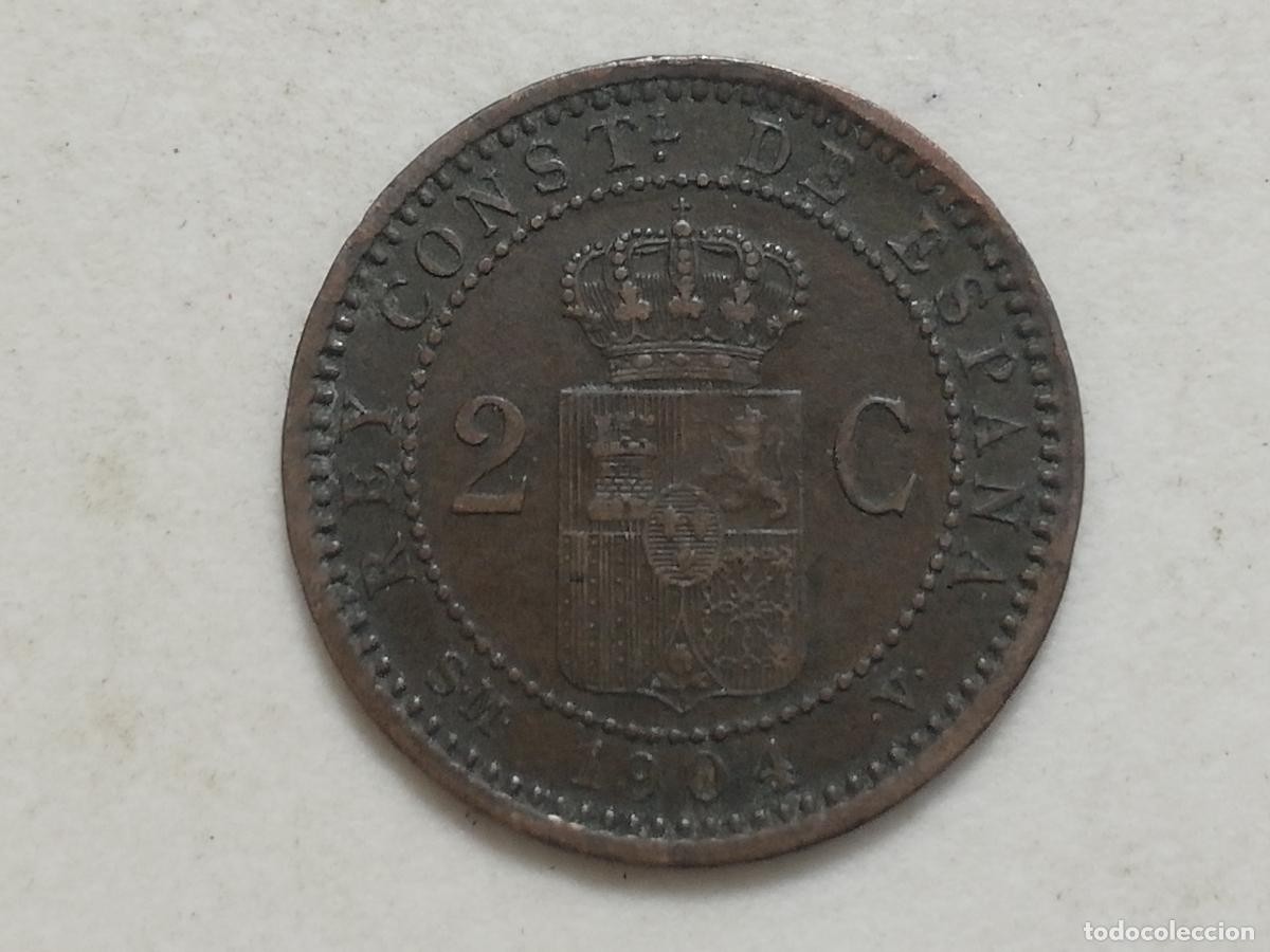 Monedas de Espa&ntilde;a: MONEDA 2 CENTIMOS 1904, ALFONSO XIII - Foto 1