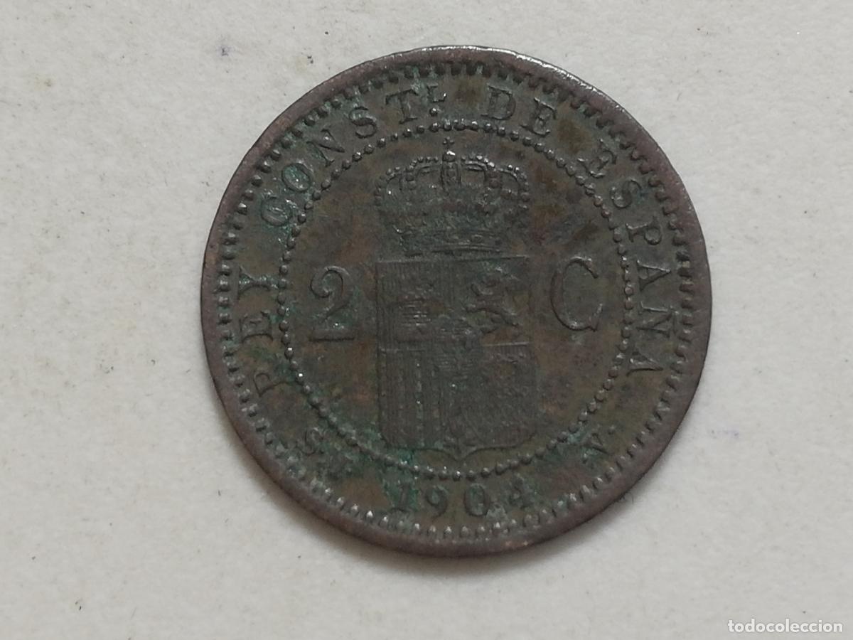 Monedas de Espa&ntilde;a: MONEDA 2 CENTIMOS 1904, ALFONSO XIII - Foto 1