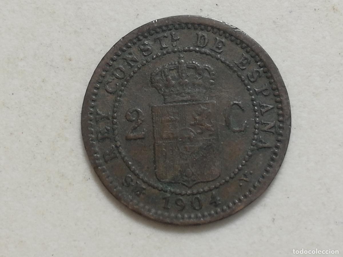 Monedas de Espa&ntilde;a: MONEDA 2 CENTIMOS 1904, ALFONSO XIII - Foto 1