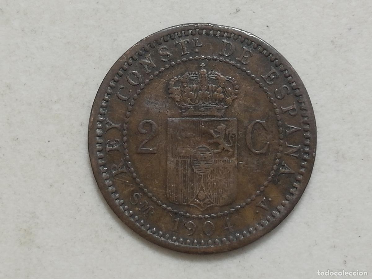 Monedas de Espa&ntilde;a: MONEDA 2 CENTIMOS 1904, ALFONSO XIII - Foto 1