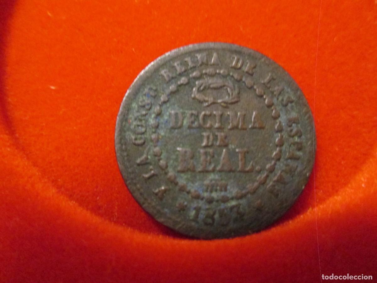Monedas de Espa&ntilde;a: DECIMA DE REAL 1853 ISABEL II - Foto 2