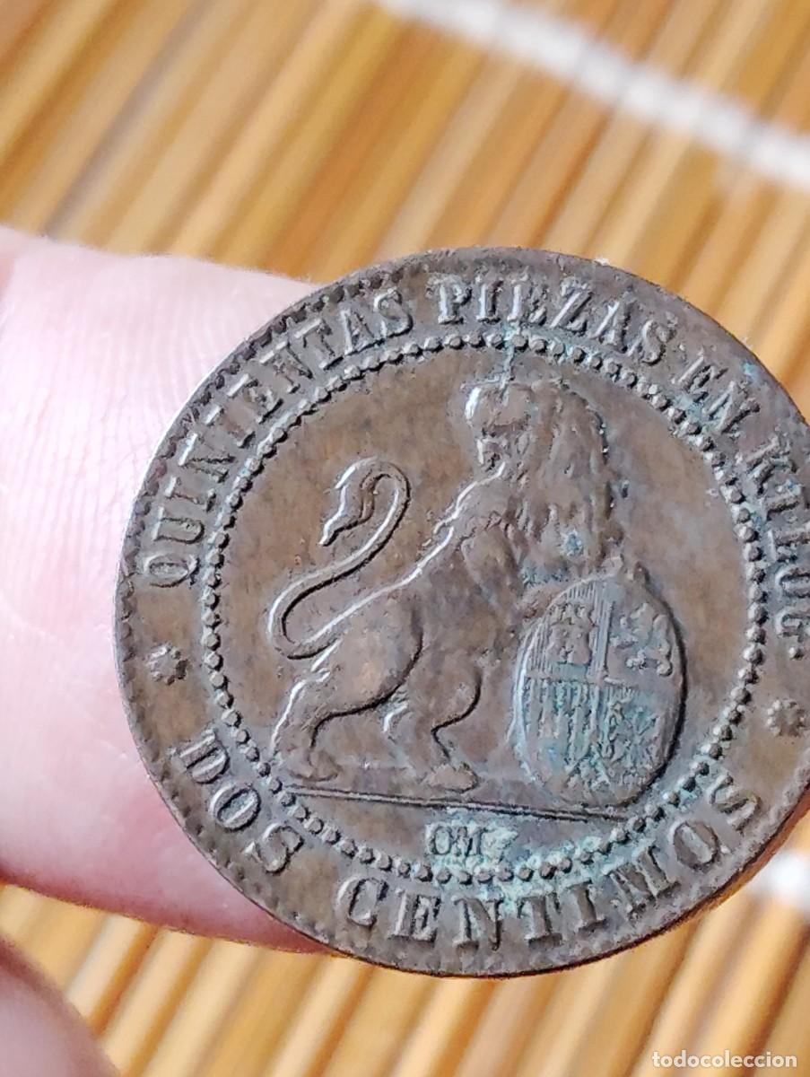 Monedas de Espa&ntilde;a: Dos c&eacute;ntimos 1870 usada y en muy buen estado - Foto 1
