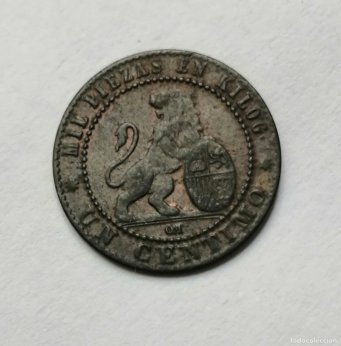 Monedas de Espa&ntilde;a: MONEDA 1 CENTIMO 1870 GOBIERNO PROVISIONAL - Foto 1
