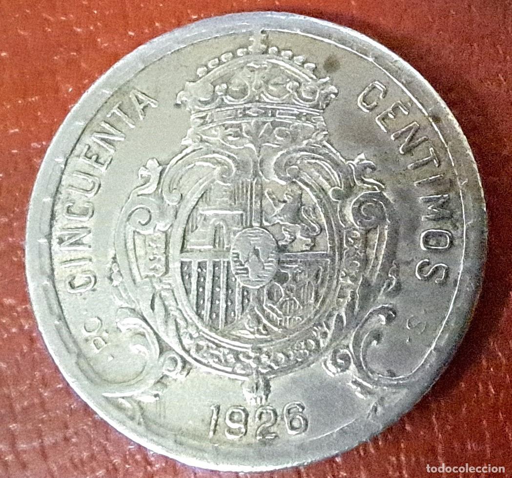 Monedas de Espa&ntilde;a: Moneda de plata, 50 c&eacute;ntimos, Alfonso XIII - Foto 3