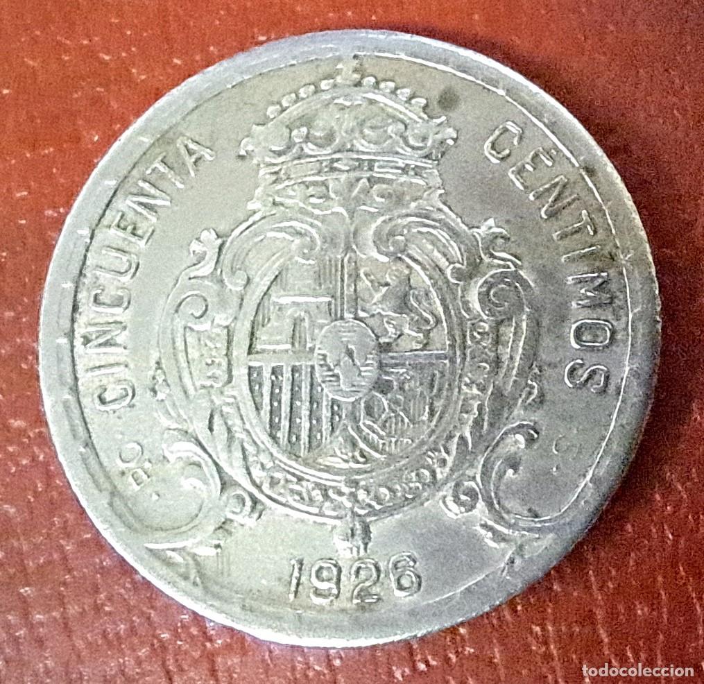 Monedas de Espa&ntilde;a: Moneda de plata, 50 c&eacute;ntimos, Alfonso XIII - Foto 4