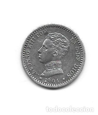 Monedas de Espa&ntilde;a: ALFONSO XIII- 50 CENTIMOS-1904*1-0-PCV - Foto 1