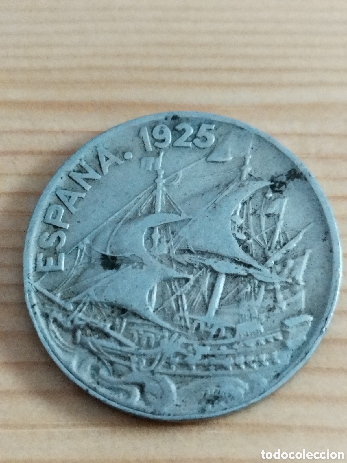 Monedas de Espa&ntilde;a: Moneda de 25 c&eacute;ntimos de 1925 de Espa&ntilde;a km#740 - Foto 2