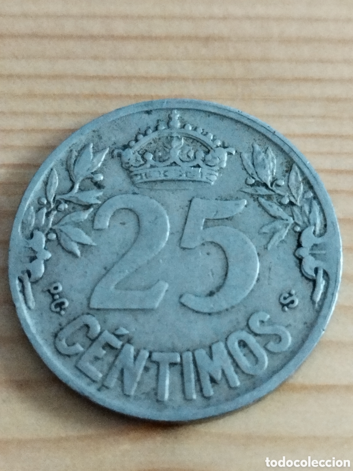 Monedas de Espa&ntilde;a: Moneda de 25 c&eacute;ntimos de 1925 de Espa&ntilde;a km#740 - Foto 1