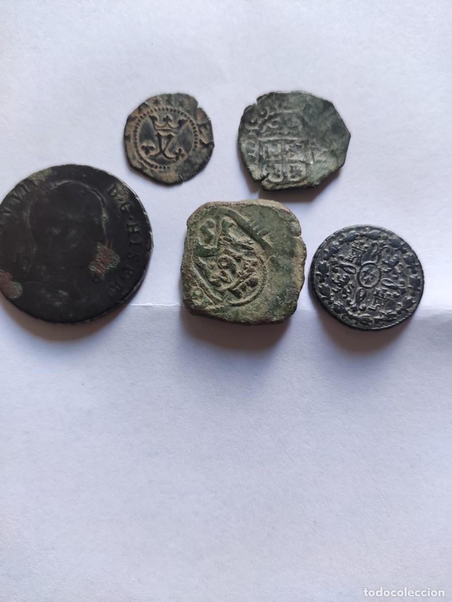 Monedas de Espa&ntilde;a: LOTE DE 5 COBRES BORBONES Y AUSTRIAS - Foto 1