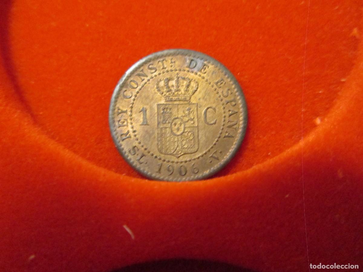 Monedas de Espa&ntilde;a: 1 CENTIMO 1906 ALFONSO XIII ESTRELLA 6 - Foto 3