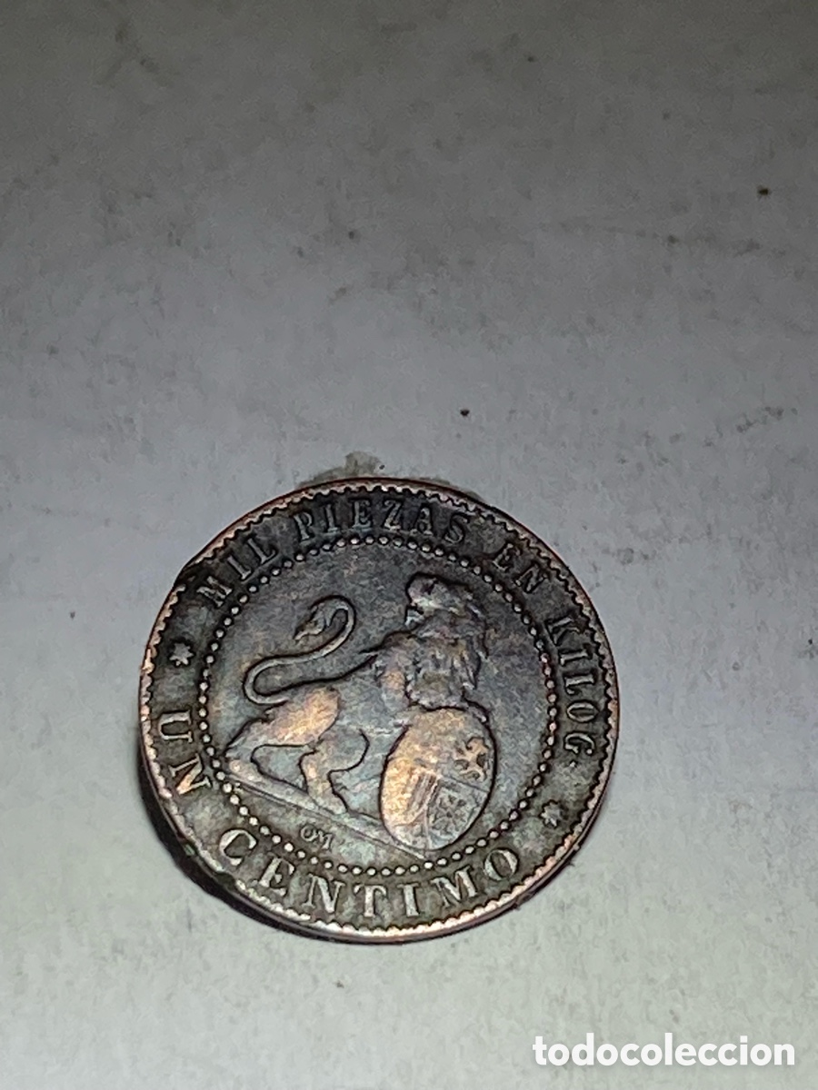 Monedas de Espa&ntilde;a: Moneda un c&eacute;ntimos 1870 X48 - Foto 1