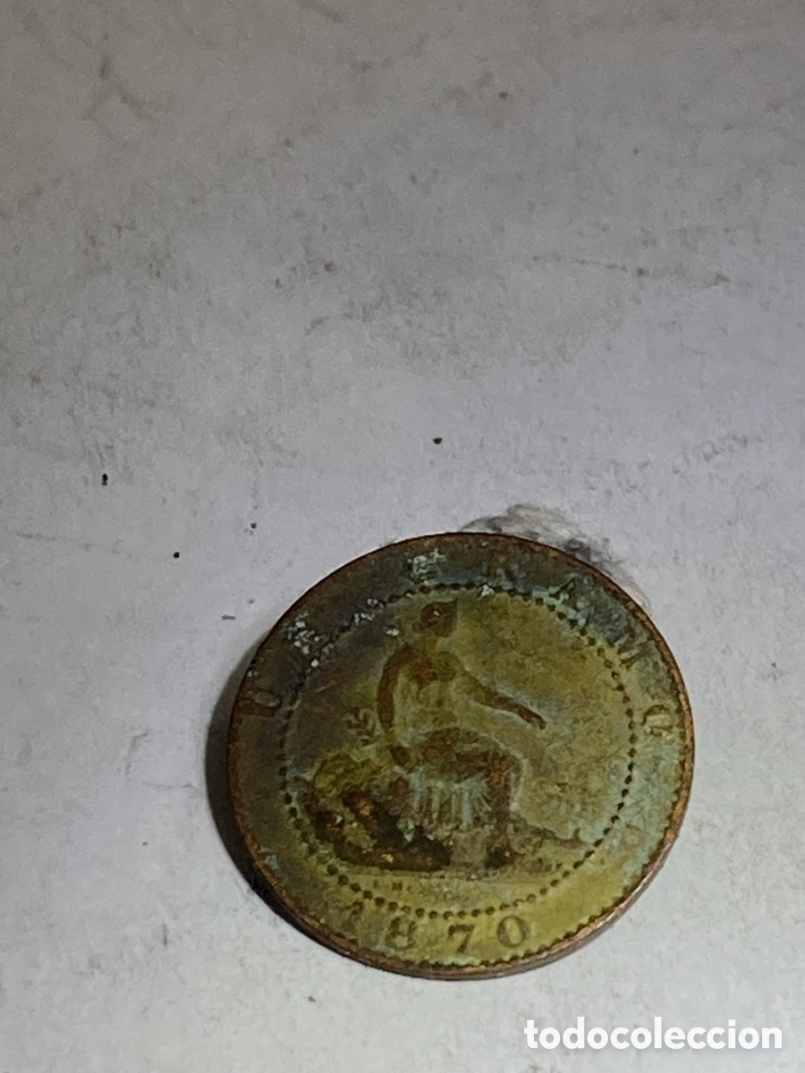 Monedas de Espa&ntilde;a: Moneda un c&eacute;ntimo 1870 X48 - Foto 2