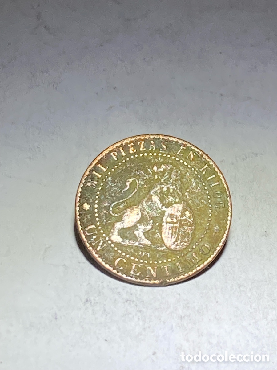 Monedas de Espa&ntilde;a: Moneda un c&eacute;ntimo 1870 X48 - Foto 1