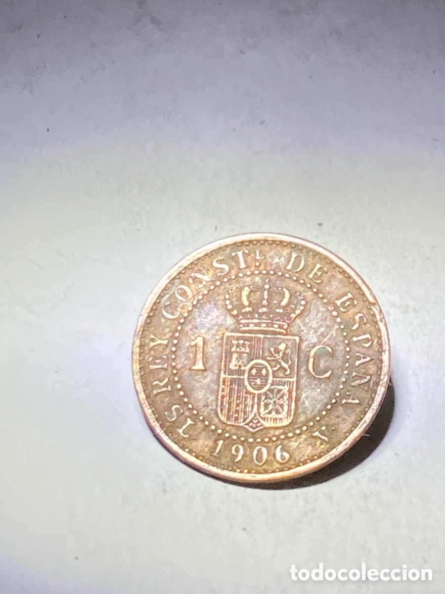 Monedas de Espa&ntilde;a: Moneda 1 c&eacute;ntimo 1906 X48 - Foto 1