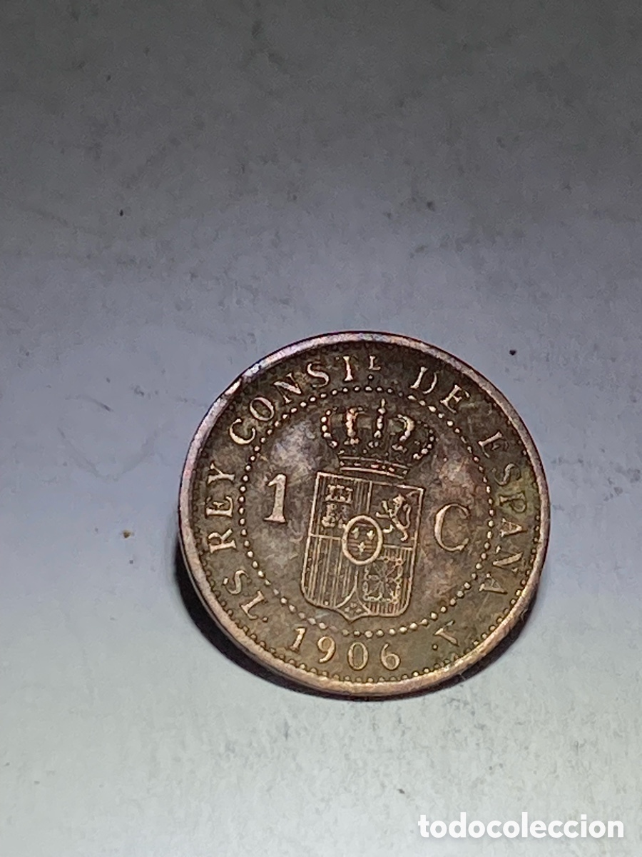 Monedas de Espa&ntilde;a: Moneda 1 c&eacute;ntimo 1906 X48 - Foto 1