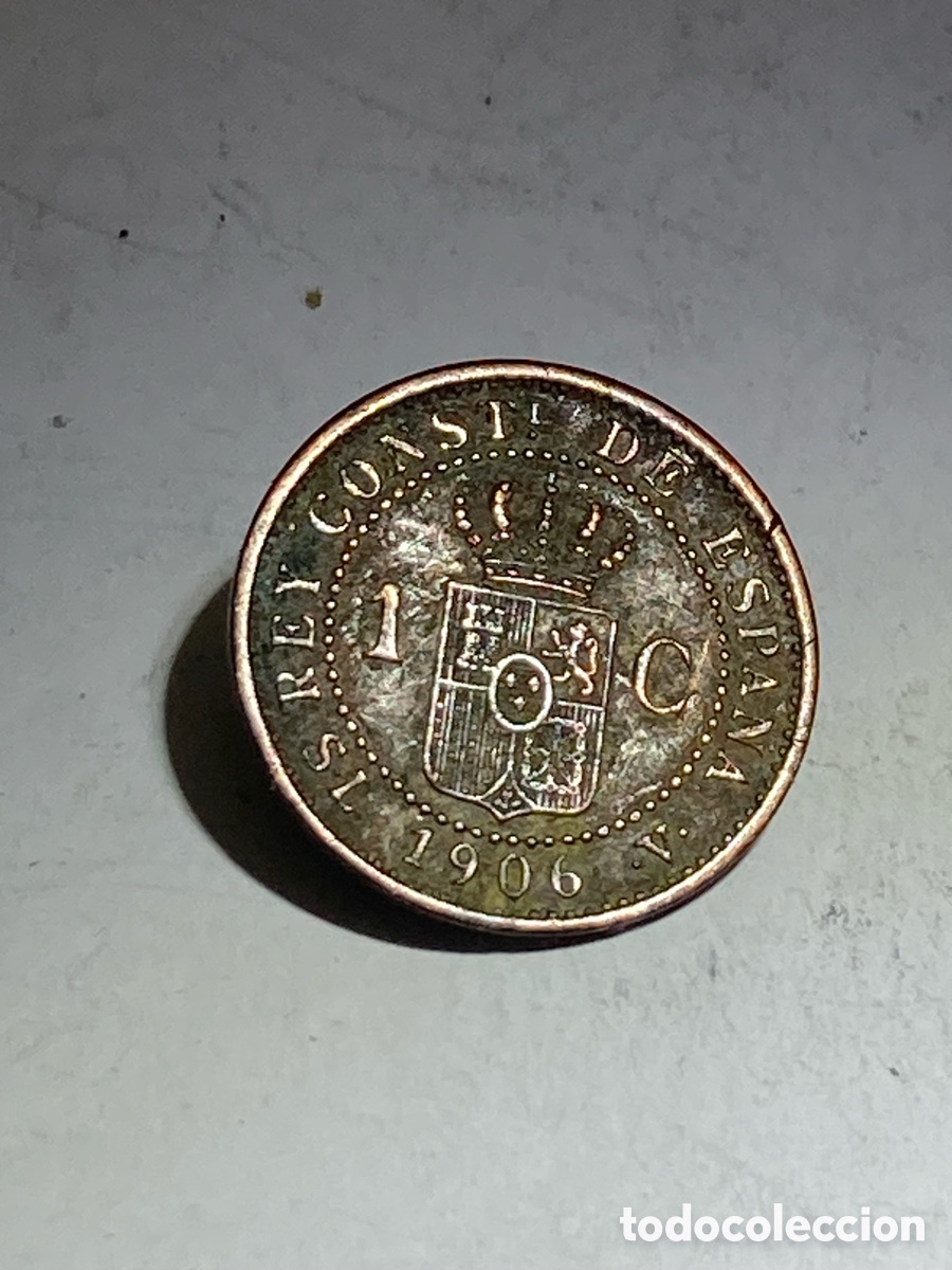 Monedas de Espa&ntilde;a: Moneda 1 c&eacute;ntimo 1906 J60 - Foto 2