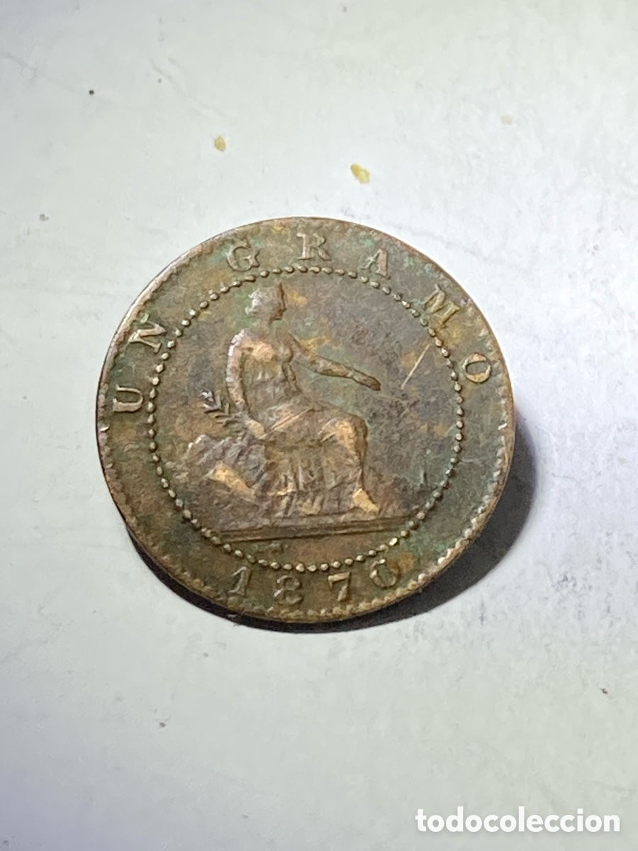 Monedas de Espa&ntilde;a: Moneda 1 c&eacute;ntimo 1870 J60 - Foto 1