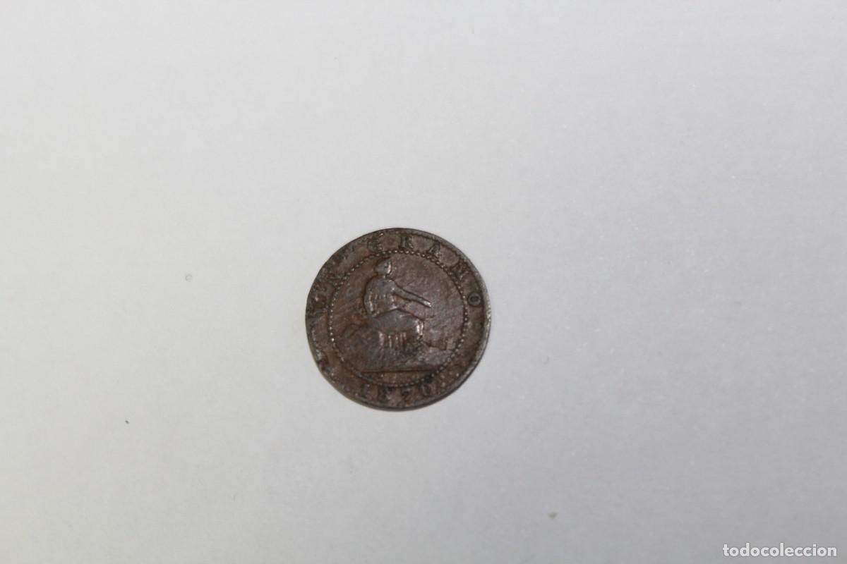 Monedas de Espa&ntilde;a: 1 CENTIMO de 1870 OM Xc 27 GOBIERNO PROVISIONAL en BC+ - Foto 2