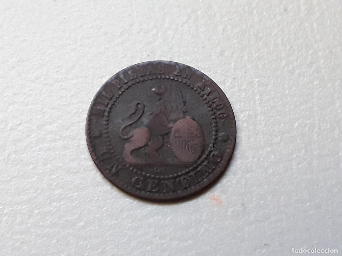 Monedas de Espa&ntilde;a: GOBIERNO PROVISIONAL 1 C&Eacute;NTIMO 1870 OM BC+ - Foto 1