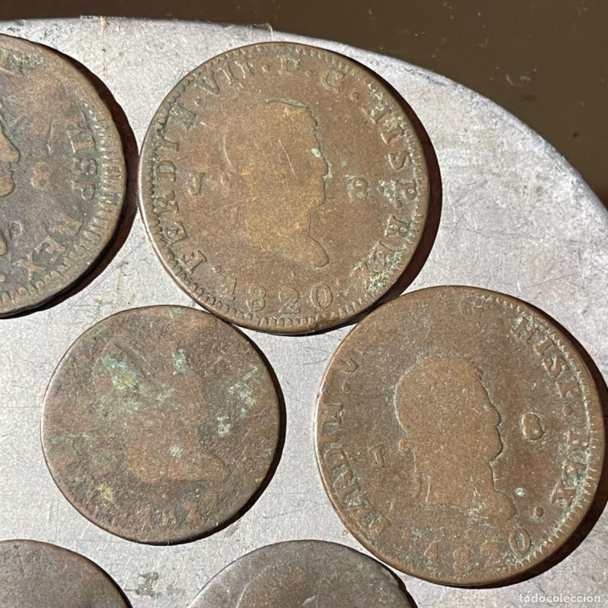 Monedas de Espa&ntilde;a: Lote de 7 monedas Espa&ntilde;olas S. XVIII / XIX - Foto 3