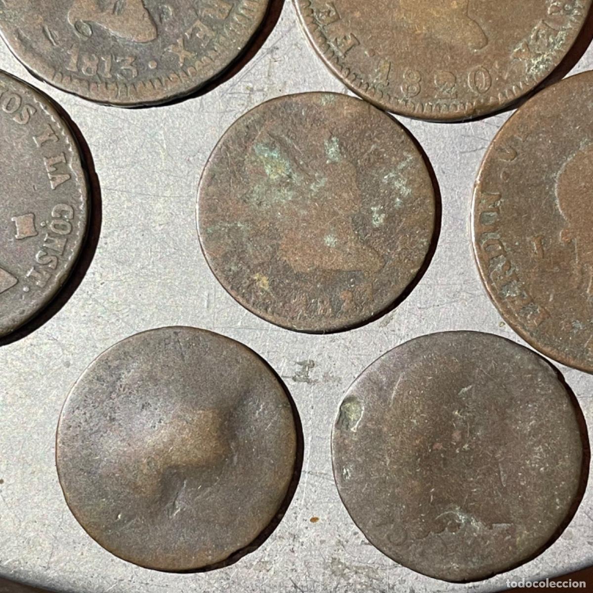 Monedas de Espa&ntilde;a: Lote de 7 monedas Espa&ntilde;olas S. XVIII / XIX - Foto 4