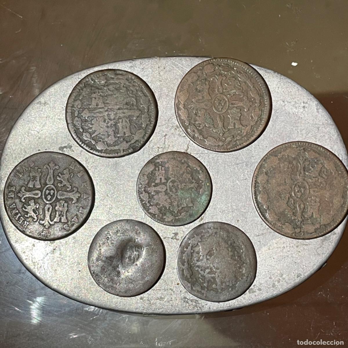 Monedas de Espa&ntilde;a: Lote de 7 monedas Espa&ntilde;olas S. XVIII / XIX - Foto 5
