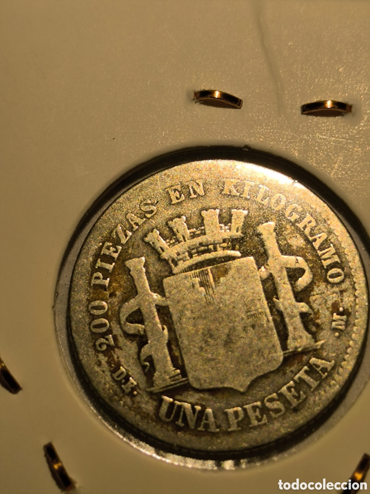 Monedas de Espa&ntilde;a: Moneda 1 pts PLATA 1870, DE-M - Foto 3