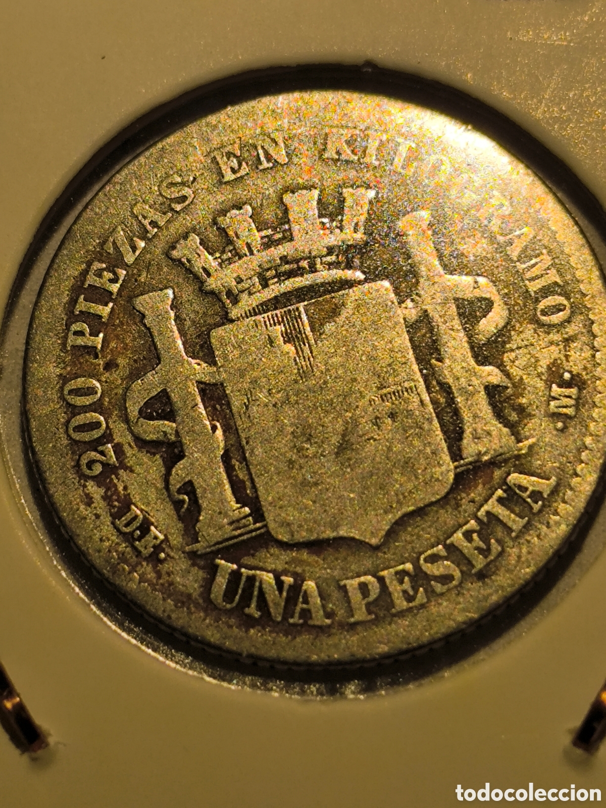 Monedas de Espa&ntilde;a: Moneda 1 pts PLATA 1870, DE-M - Foto 4
