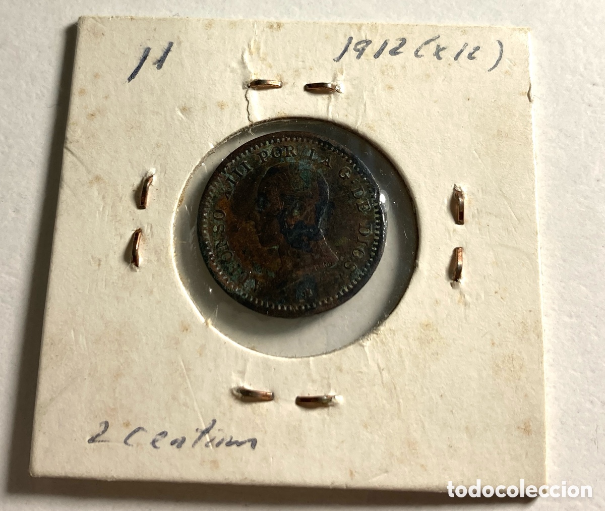 Monedas de Espa&ntilde;a: 2 c&eacute;ntimos 1912 *12 Alfonso XIII - Foto 1
