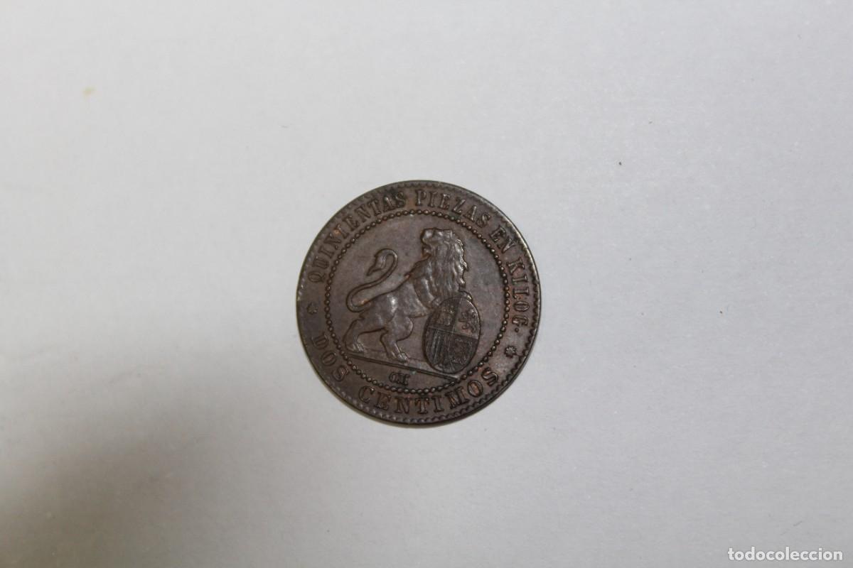 Monedas de Espa&ntilde;a: 2 CENTIMOS de 1870 OM XC 25 ESPA&Ntilde;A en EBC - Foto 2