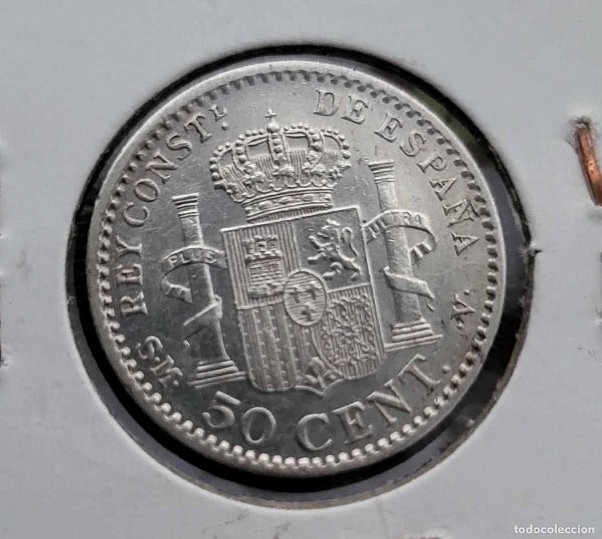 Monedas de Espa&ntilde;a: sin circular 50 cts. 1904 alfonso XII - Foto 2