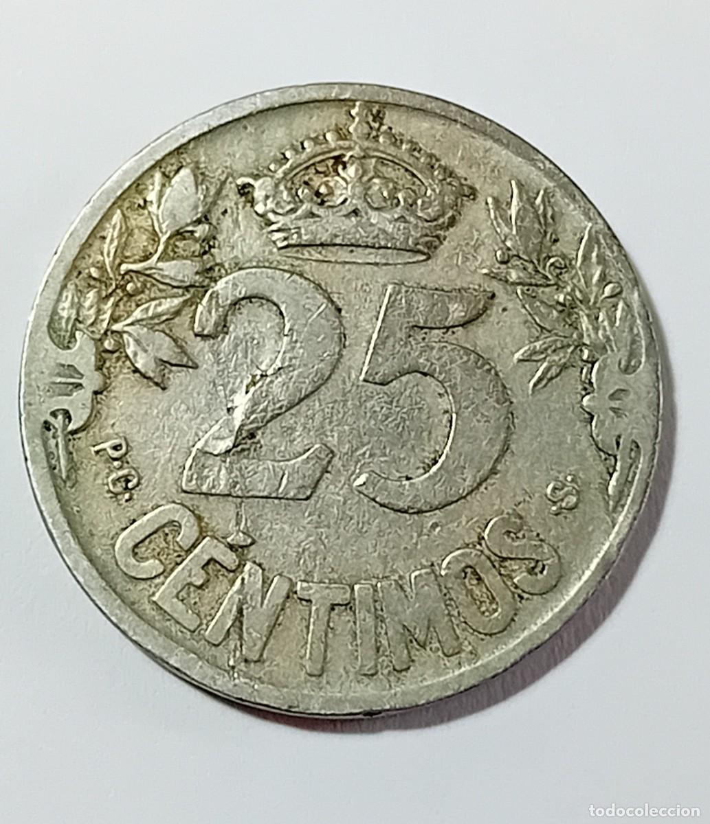 Monedas de Espa&ntilde;a: Moneda de 25 centimos de 1925 - Foto 1