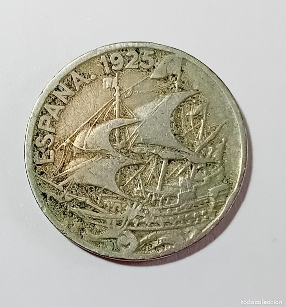 Monedas de Espa&ntilde;a: Moneda de 25 centimos de 1925 - Foto 2