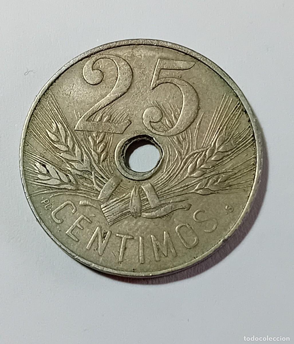 Monedas de Espa&ntilde;a: Moneda de 25 centimos de 1927 - Foto 1