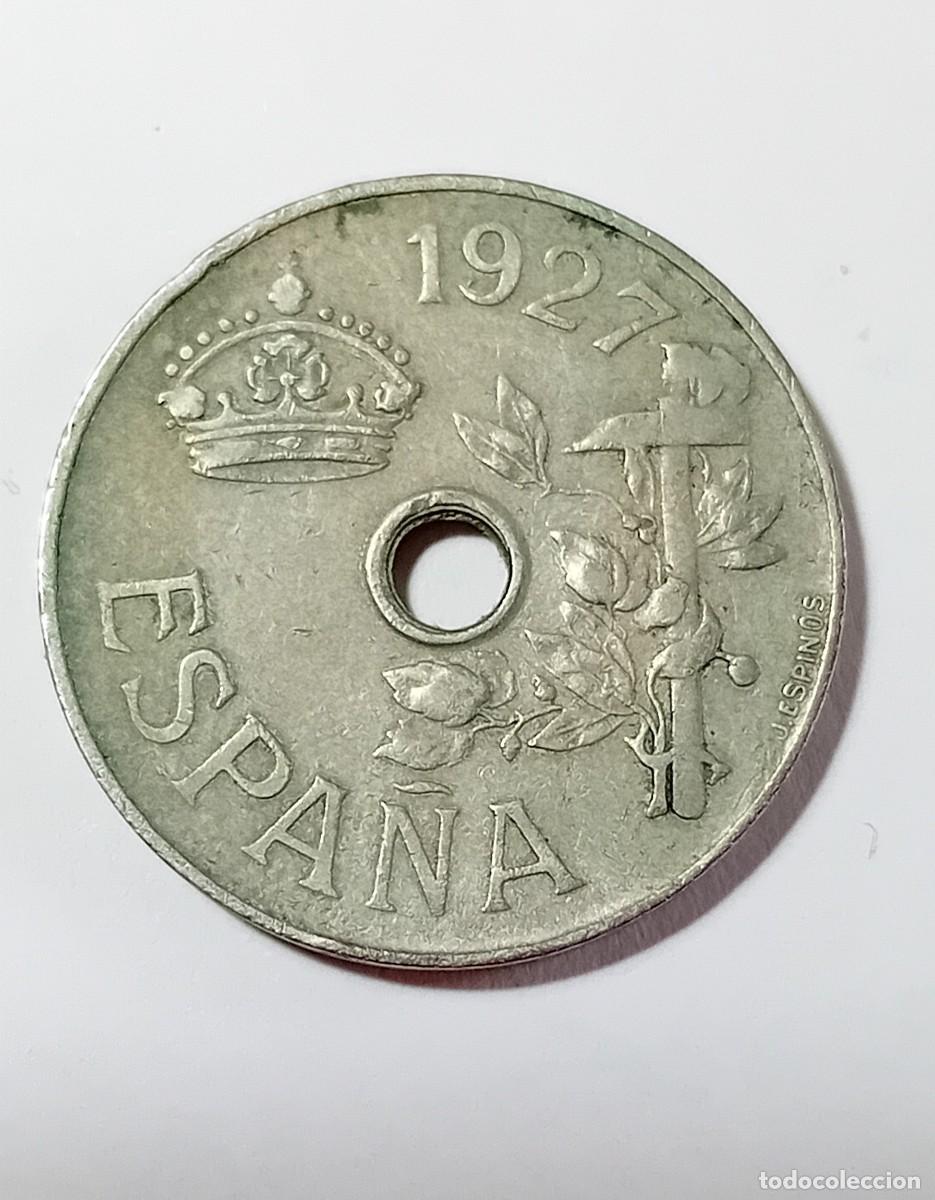 Monedas de Espa&ntilde;a: Moneda de 25 centimos de 1927 - Foto 2