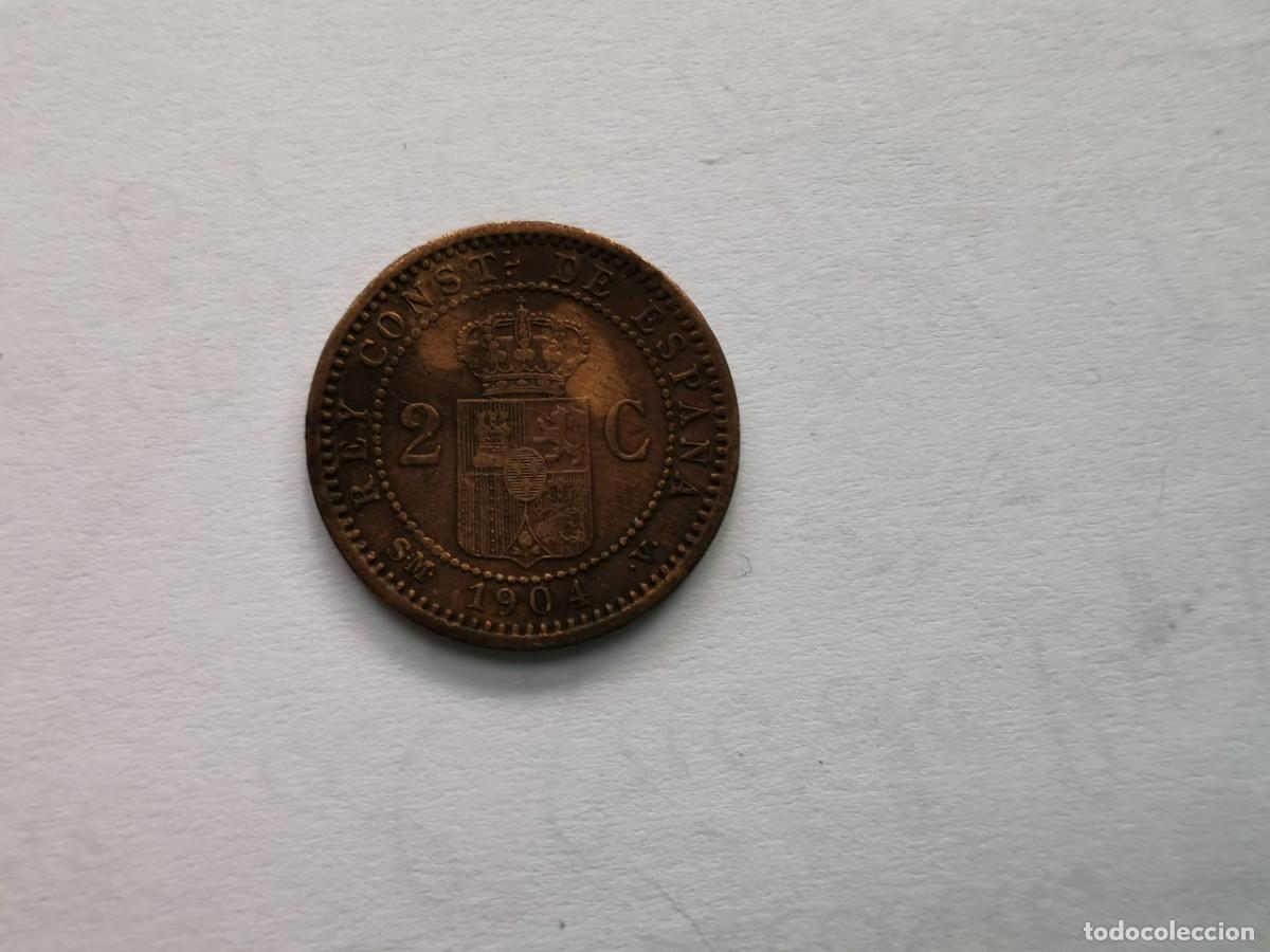 Monedas de Espa&ntilde;a: MONEDA ALFONSO XII 2C 1904 COBRE - Foto 2
