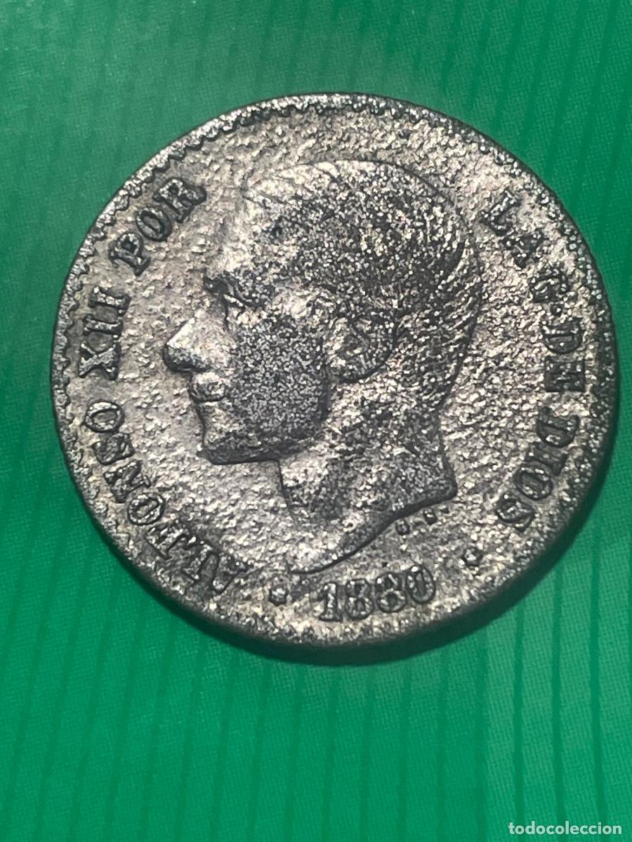 Monedas de Espa&ntilde;a: FALSA DE &Eacute;POCA. 50 c&eacute;ntimos a&ntilde;o 1880 - Foto 1