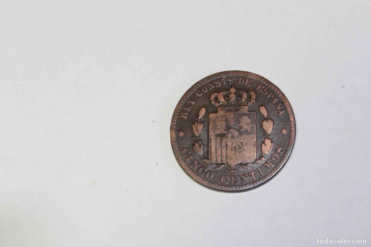 Monedas de Espa&ntilde;a: 5 CENTIMOS de 1877 OM XC 71 ESPA&Ntilde;A en BC - Foto 2