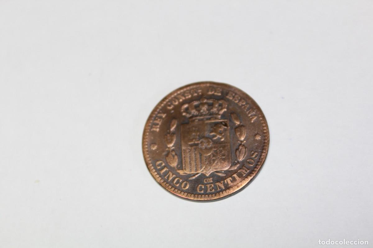 Monedas de Espa&ntilde;a: 5 CENTIMOS de 1877 OM XC 71 ESPA&Ntilde;A en BC+ - Foto 2