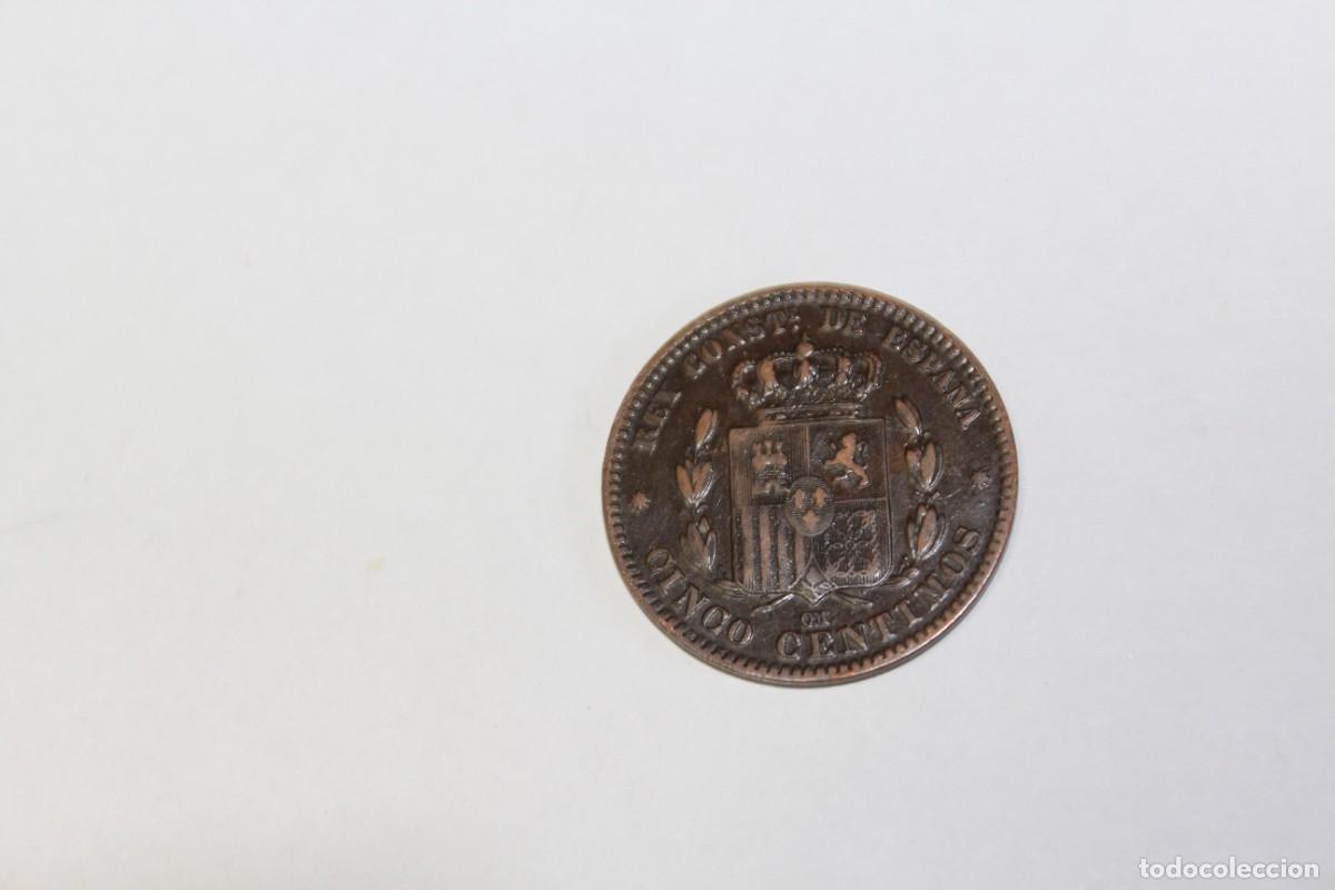 Monedas de Espa&ntilde;a: 5 CENTIMOS de 1877 OM XC 71 ESPA&Ntilde;A en MBC+ - Foto 2