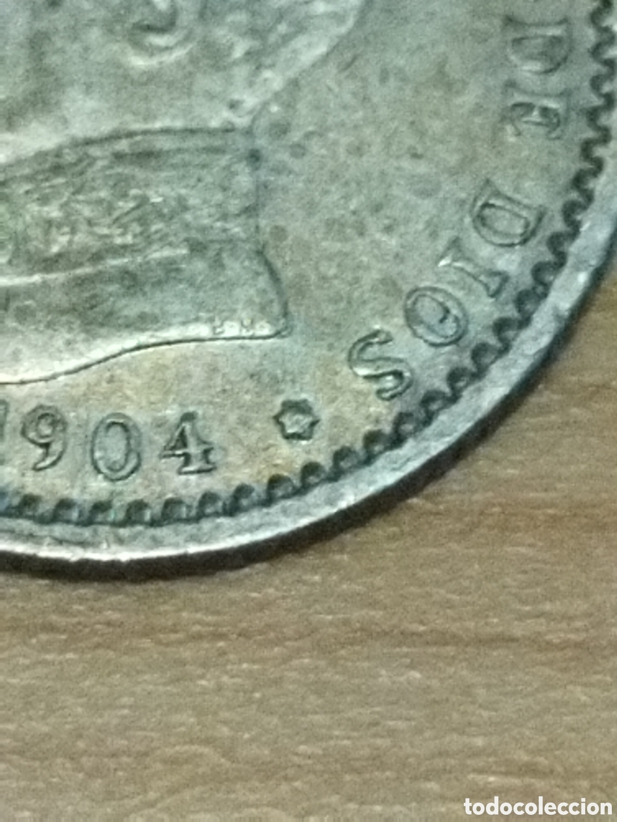 Monedas de Espa&ntilde;a: Moneda de plata de 50 c&eacute;ntimos de 1904 0-4 ebc 2,46 grs - Foto 3