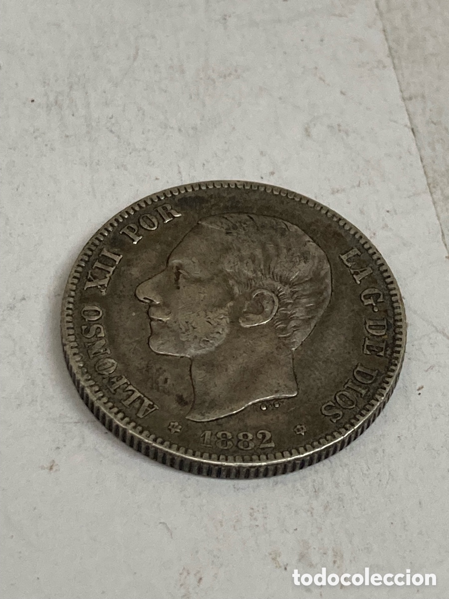 Monedas de Espa&ntilde;a: Moneda de plata 2 pesetas 1882/M40 - Foto 1