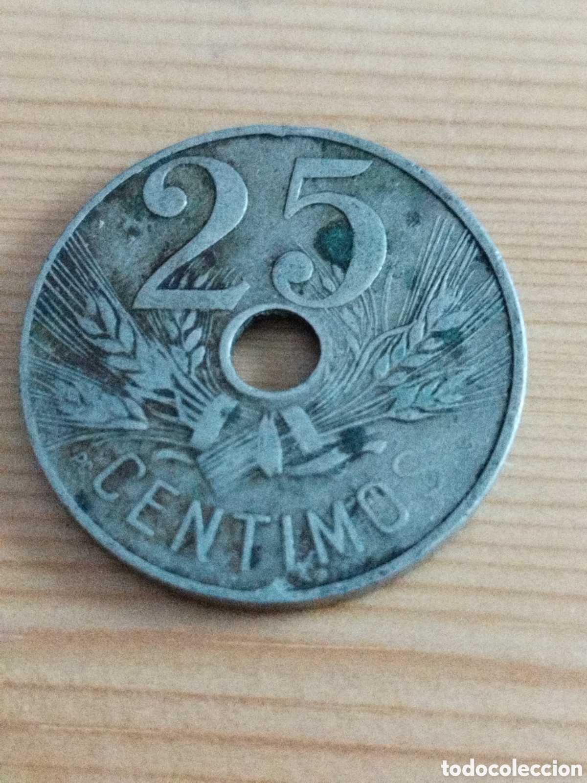 Monedas de Espa&ntilde;a: Moneda de 25 c&eacute;ntimos de 1927 Alfonso XIII - Foto 1