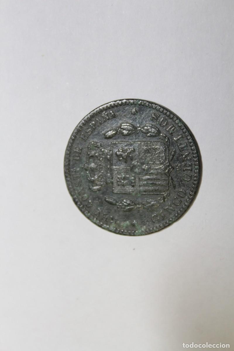 Monedas de Espa&ntilde;a: 5 CENTIMOS de 1878 OM XC 72 ESPA&Ntilde;A en MBC - Foto 2