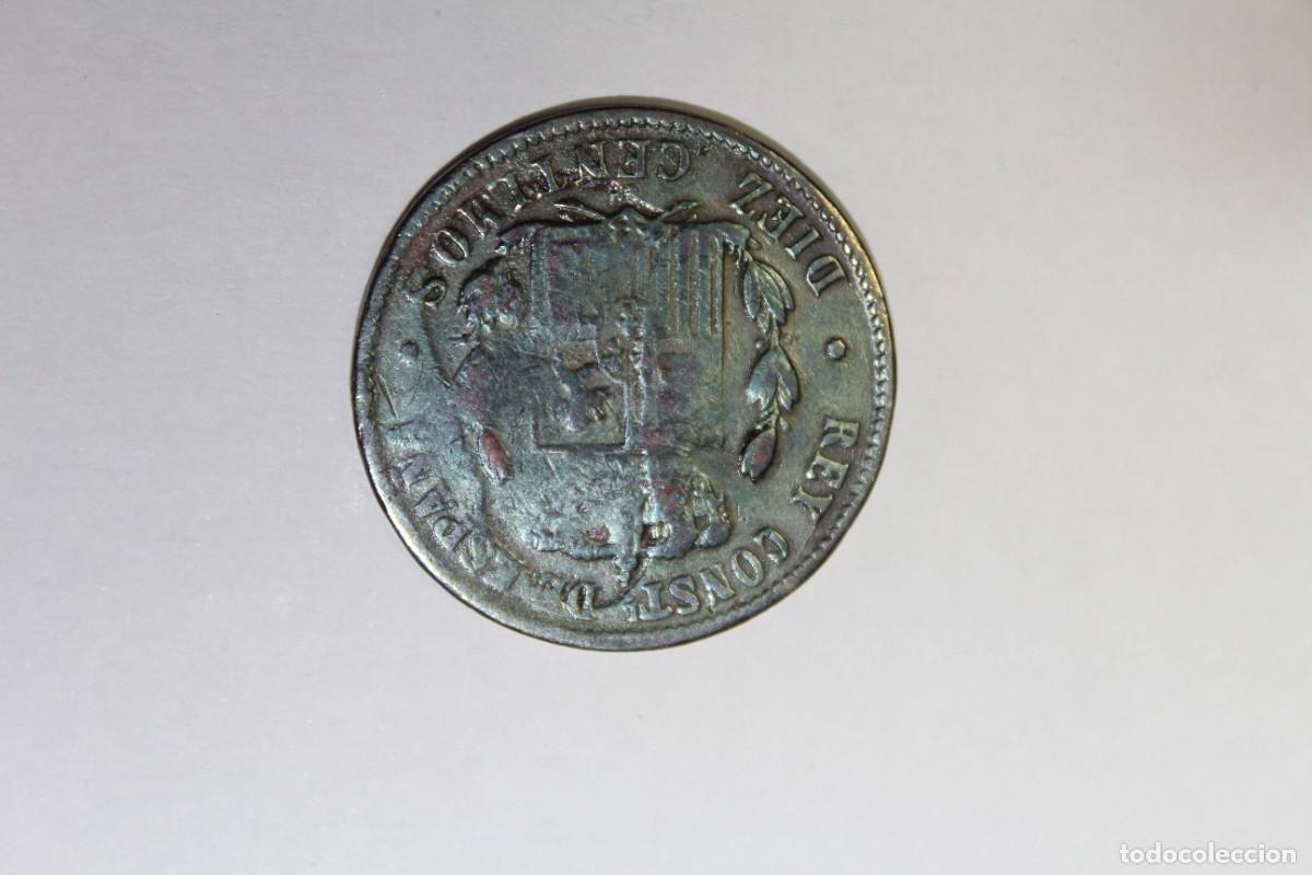 Monedas de Espa&ntilde;a: 10 CENTIMOS de 1878 OM XC 68 ESPA&Ntilde;A en BC - Foto 2