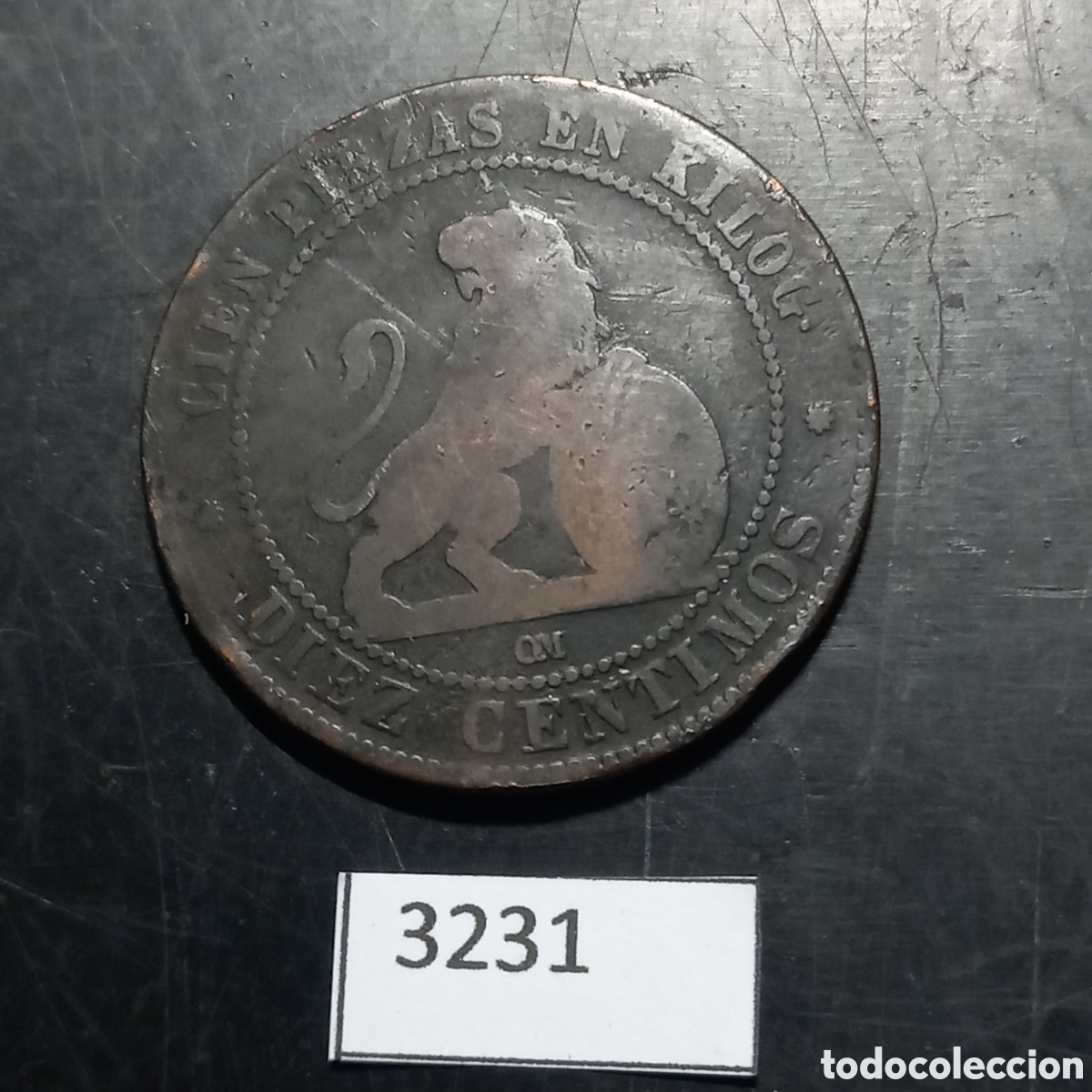 Monedas de Espa&ntilde;a: Espa&ntilde;a 10 c&eacute;ntimos 1870 - Foto 1