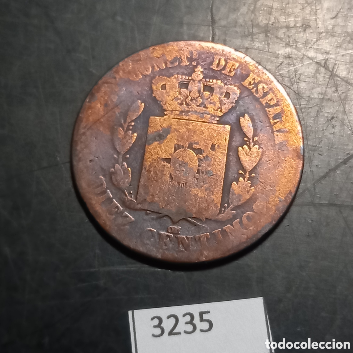 Monedas de Espa&ntilde;a: Espa&ntilde;a 10 c&eacute;ntimos 1877 - Foto 2
