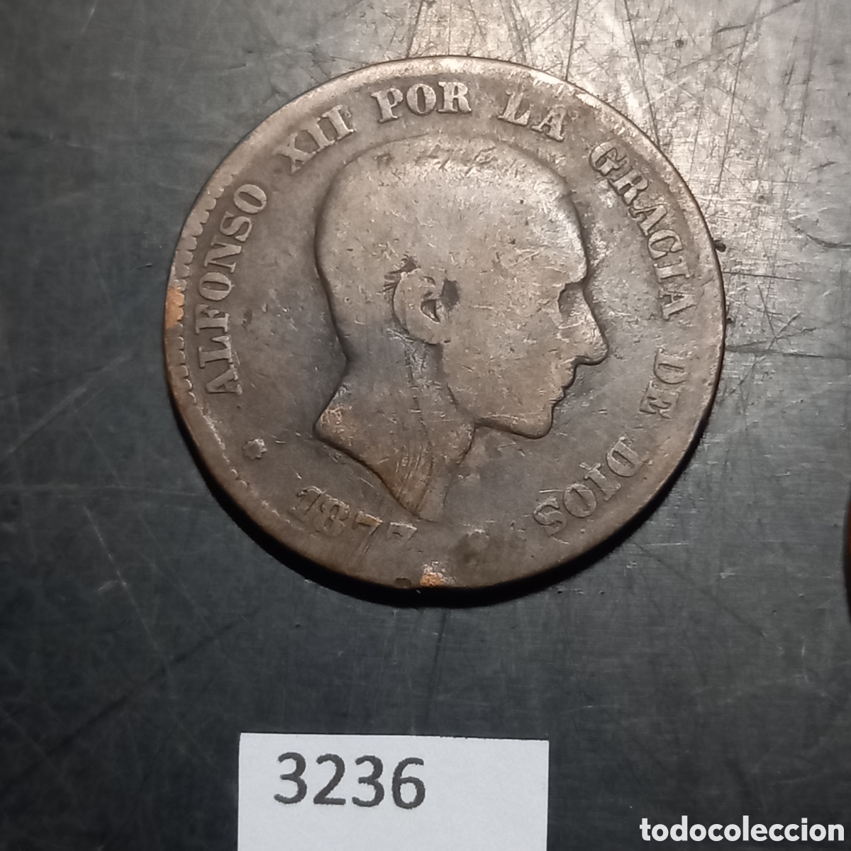 Monedas de Espa&ntilde;a: Espa&ntilde;a 10 c&eacute;ntimos 1877 - Foto 1