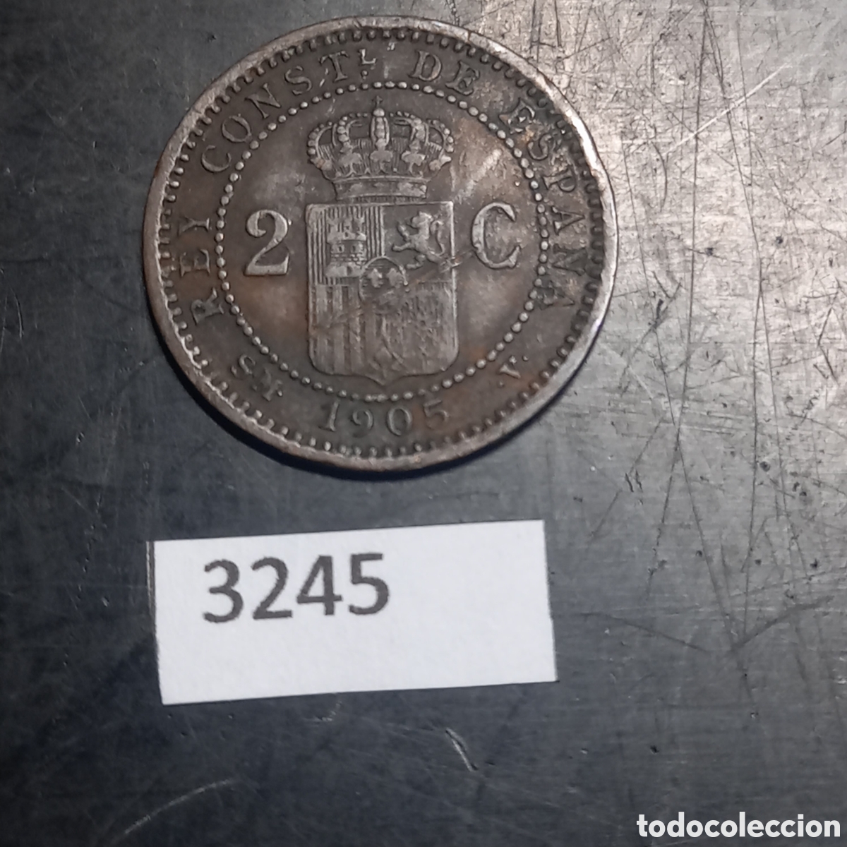 Monedas de Espa&ntilde;a: Espa&ntilde;a 2 c&eacute;ntimos 1905 - Foto 2