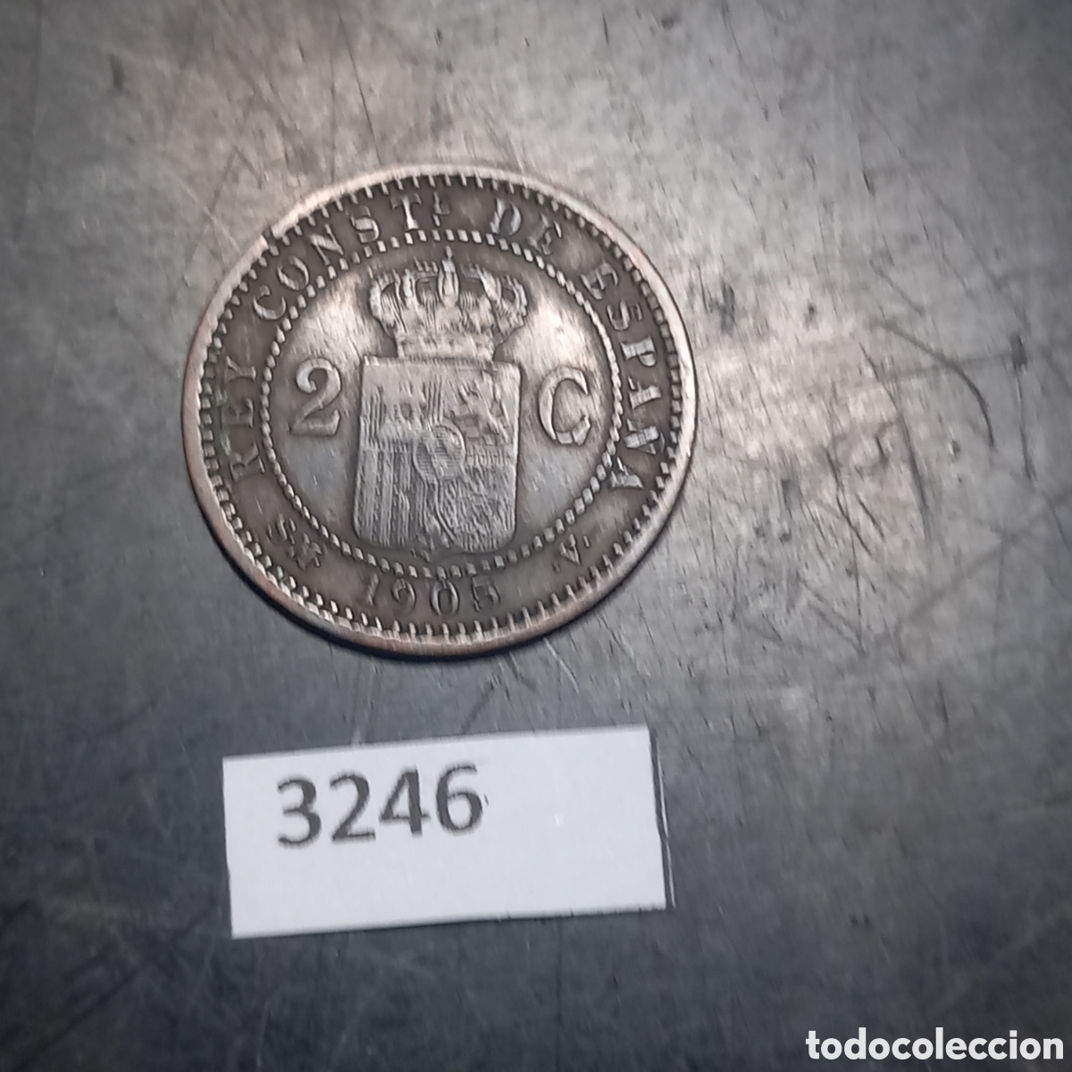 Monedas de Espa&ntilde;a: Espa&ntilde;a 2 c&eacute;ntimos 1905 - Foto 2